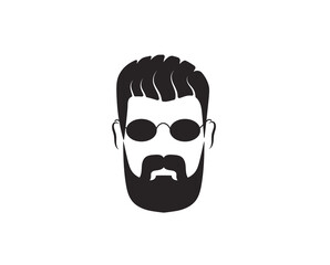 png design hipster goatee short silhouette face vector illustration party mouth moustache black group hairstyle retro


