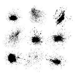 Fototapeta premium Black Ink Splatter Collection
