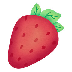 Red strawberry arts hand-drawn paper texture