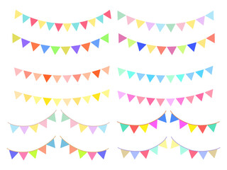 ガーランド　イラスト　アイコン　セット