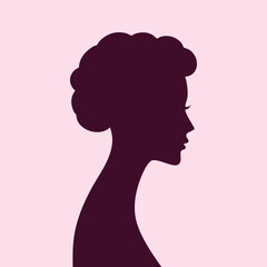 Beautiful Lady Silhouette Illustration