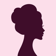 Woman silhouette minimalist vector