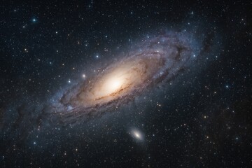 Obraz premium Majestic spiral galaxy view.