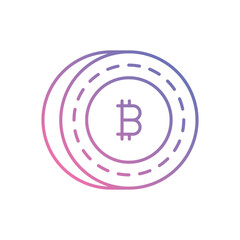 Bitcoin Icon vector stock illustration