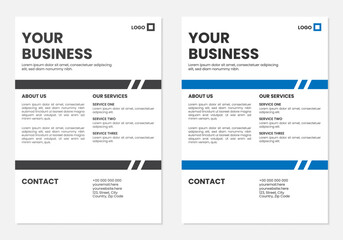 Flat minimalist business flyer vector illustration design fully customizable A4 banner template