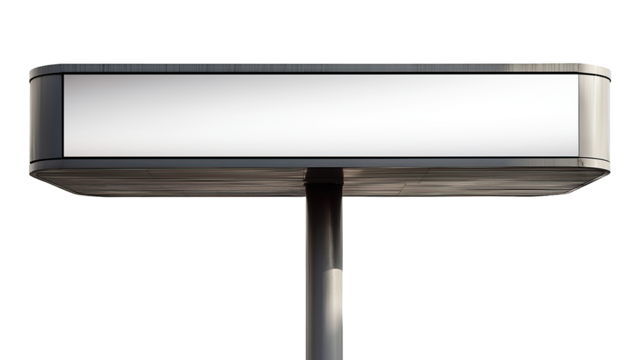 Blank horizontal outdoor advertising billboard offers commercial space, isolated on transparent background. PNG