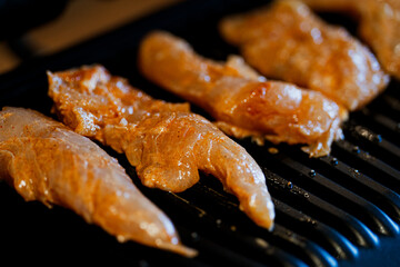 chicken breast on electric grill