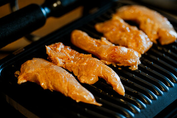 chicken breast on electric grill