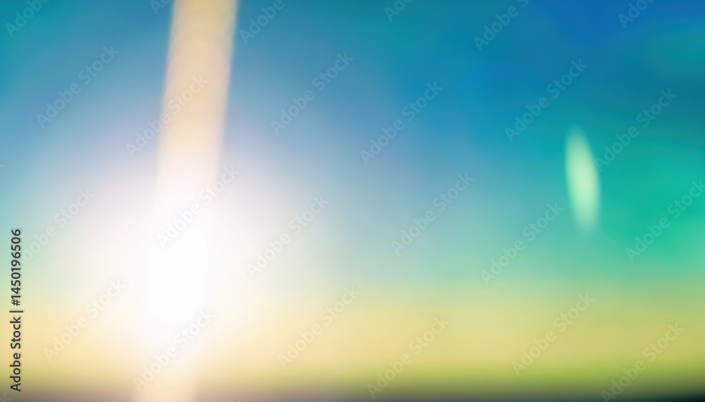 Aufkleber  sunlit gradient background with blue to yellow tones ideal for web design, branding, print layouts, and digital projects soft film texture
