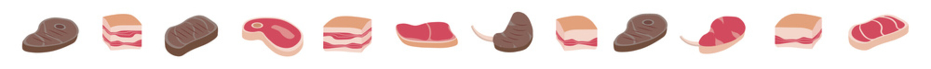 png steak pork beef fillet raw meat icon butcher shop cooking kitchen background red animal assortment rump preparation food

