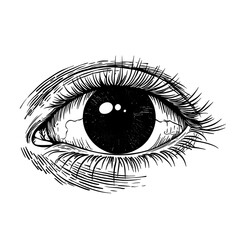 Obraz premium Modern icon of a ripped-out human eyeball with a blue iris, isolated and commonly used as a mascot during Halloween