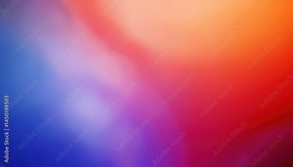 Poster vibrant gradient blur background with orange red purple blue tones for modern web design, branding, 