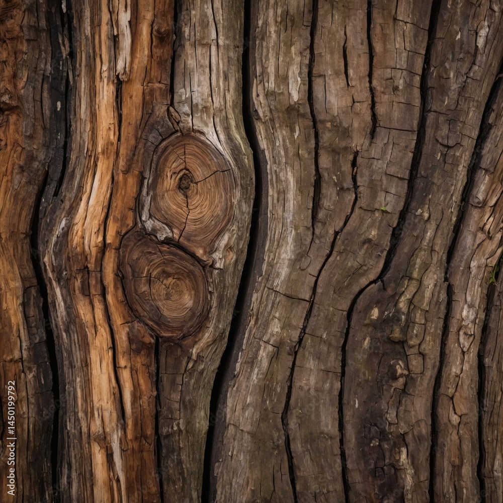 Aufkleber intricate details of weathered wood, displaying rich textures and patterns. the image showcases the 