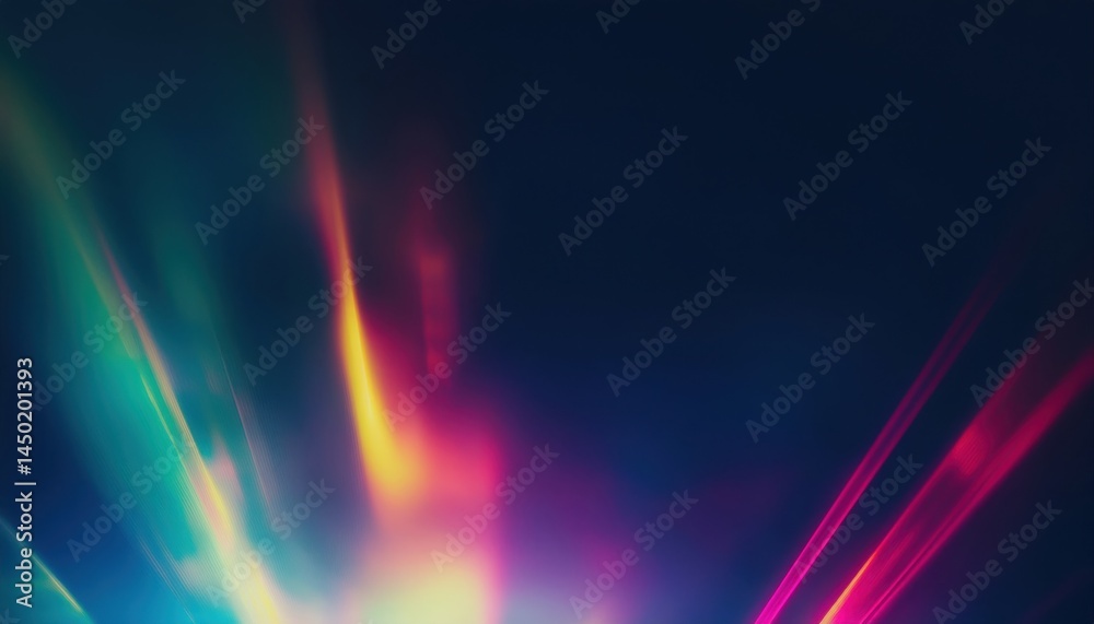 Poster vibrant light streaks on dark gradient background for digital art, web design, print posters, brandi