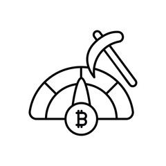 Mining Difficulty Icon vector stock illustration