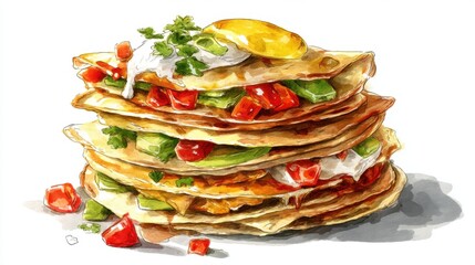 Stacked stack of pancake