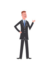 スーツを着た男性