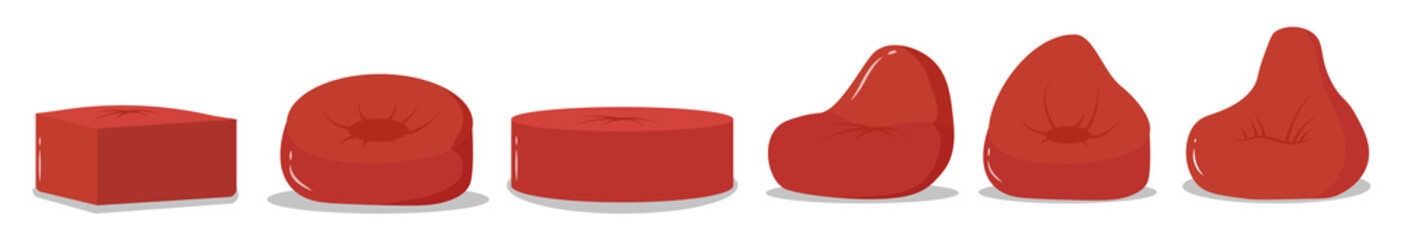 png furniture pouf vector cushion interior comfortable chair design decor item cartoon background modern room icon cube stool

