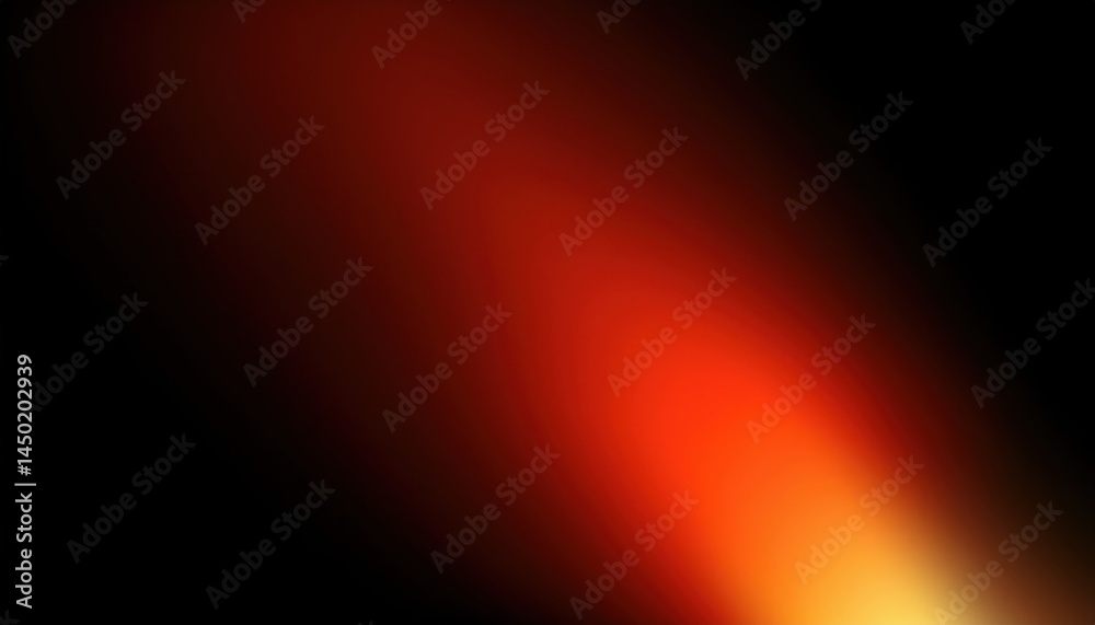 Poster abstract red orange light beam on black background for web design, print graphics, digital branding,