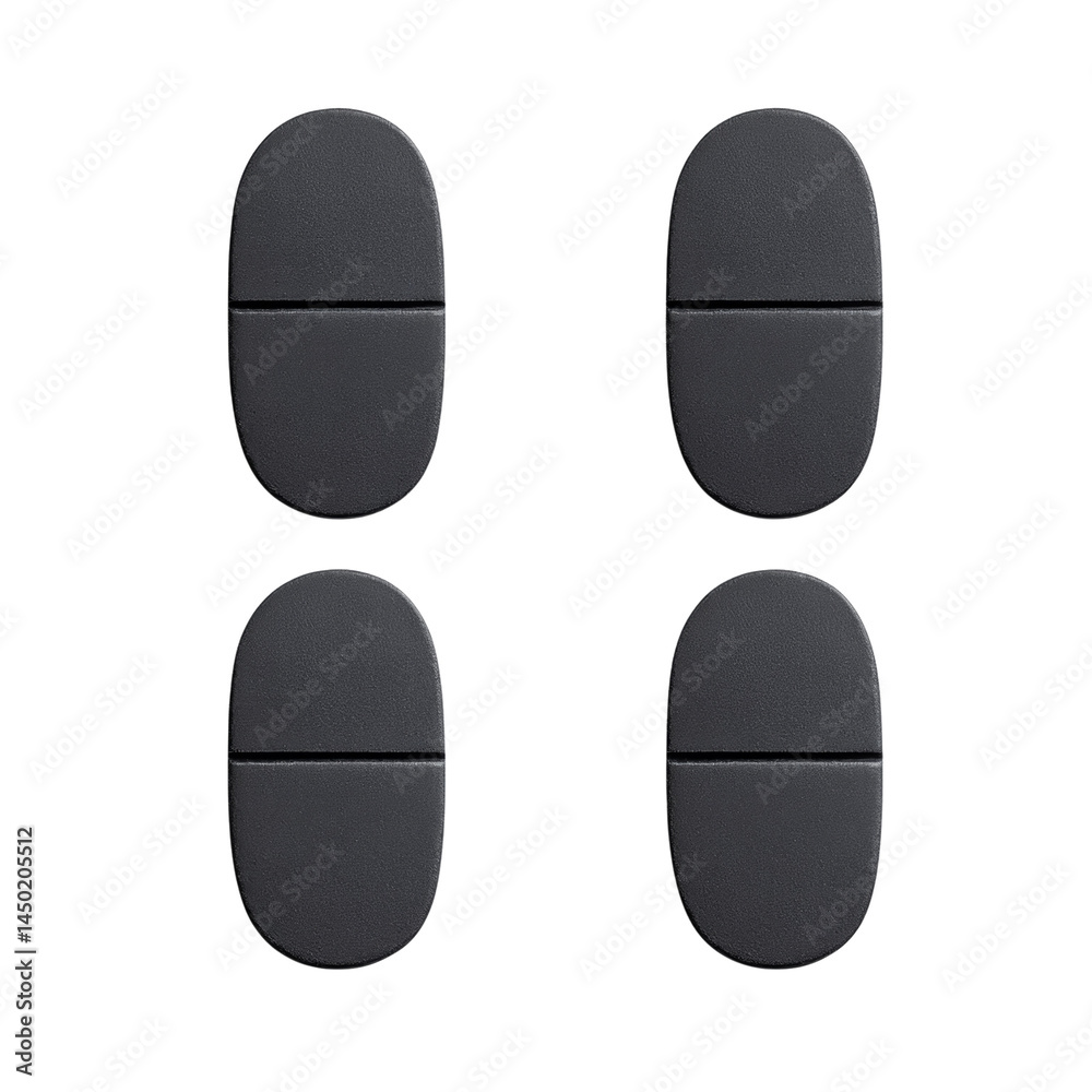 Aufkleber Symmetrical arrangement of minimalist form buttons isolated against a clean backdrop