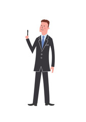 ペンを持っているビジネスマン