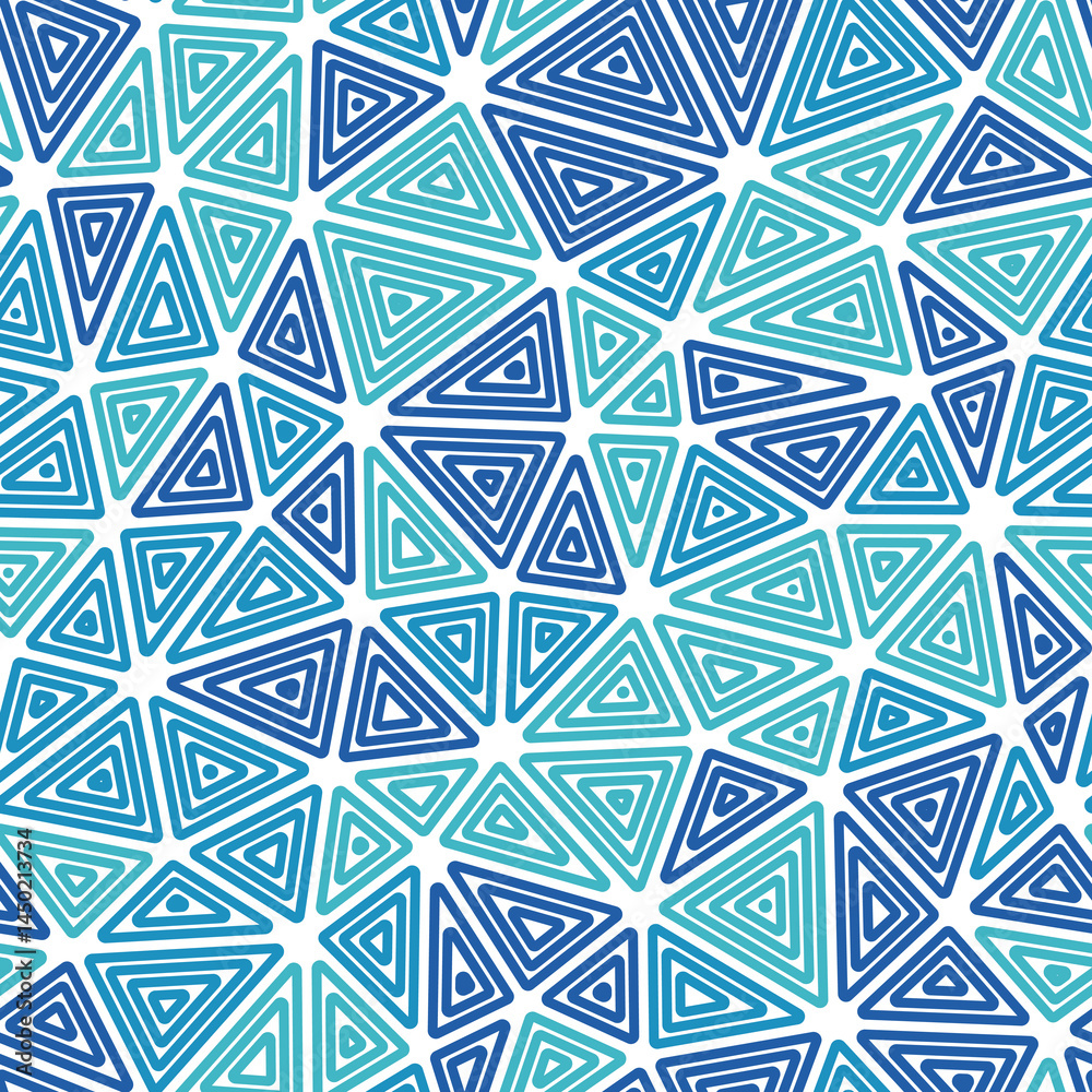Poster geometric template background. multiple repeated inner triangles. medium triangle size. multiple col