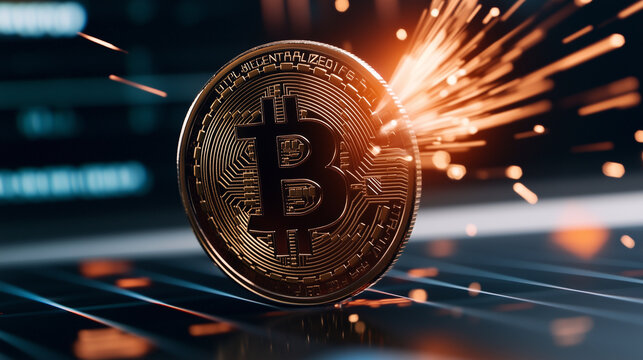 Zoomed-in view of volatile cryptocurrency market screen displaying sharp candle drops and surges, numbers flickering in real time