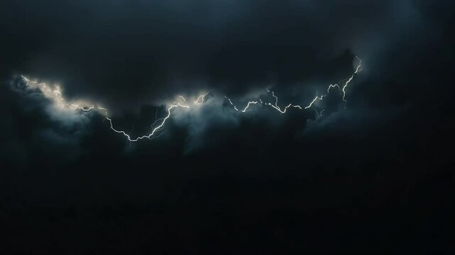 Lightning strike dark background