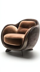Naklejka premium Stylish brown chair for modern living spaces.