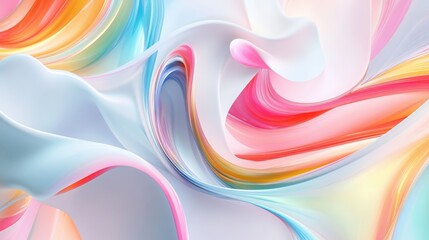 Smooth white background with gentle rainbow swirl patterns, ideal for modern and minimalist slide designs