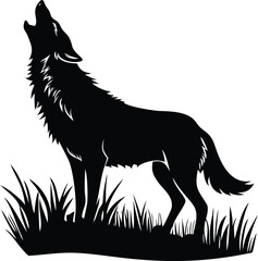 "Wolf Silhouette Vector Collection Featuring Howling, Tribal, and Wilderness Scenes for Logos, Tattoos, and Outdoor Art"