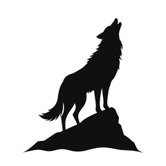"Wolf Silhouette Vector Collection Featuring Howling, Tribal, and Wilderness Scenes for Logos, Tattoos, and Outdoor Art"