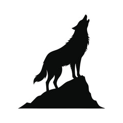 "Wolf Silhouette Vector Collection Featuring Howling, Tribal, and Wilderness Scenes for Logos, Tattoos, and Outdoor Art"