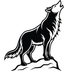 "Wolf Silhouette Vector Collection Featuring Howling, Tribal, and Wilderness Scenes for Logos, Tattoos, and Outdoor Art"