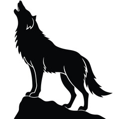 "Wolf Silhouette Vector Collection Featuring Howling, Tribal, and Wilderness Scenes for Logos, Tattoos, and Outdoor Art"