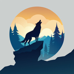 "Wolf Silhouette Vector Collection Featuring Howling, Tribal, and Wilderness Scenes for Logos, Tattoos, and Outdoor Art"