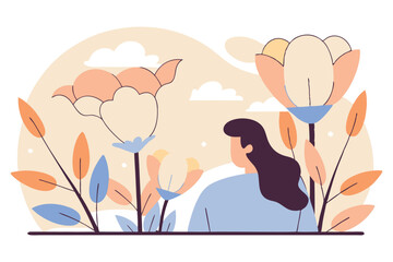 Flowers with roundish petals that look like soft layers of silk fabric