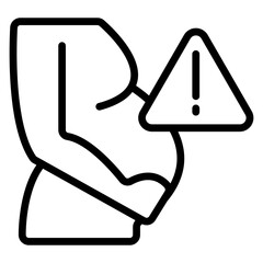 Pregnancy Risk Assessment Vector Line Icon Design
