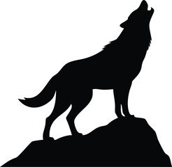"Wolf Silhouette Vector Collection Featuring Howling, Tribal, and Wilderness Scenes for Logos, Tattoos, and Outdoor Art"
