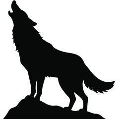 "Wolf Silhouette Vector Collection Featuring Howling, Tribal, and Wilderness Scenes for Logos, Tattoos, and Outdoor Art"