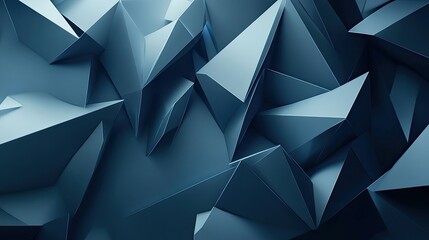 Obraz premium Abstract polygon geometric background with triangles and a blue tint