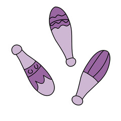 colored maracas vector illustration