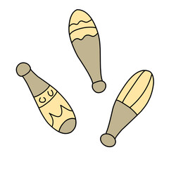 colored maracas vector illustration