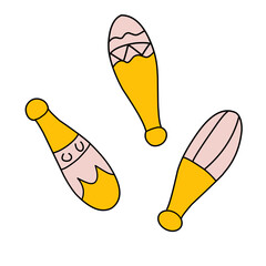 colored maracas vector illustration