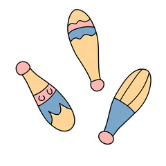 colored maracas vector illustration