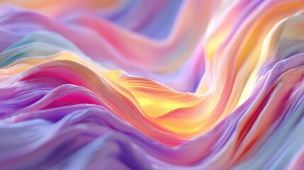 Obraz premium Abstract Pastel Rainbow Swirls Soft Colorful Waves Background Texture