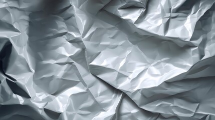 Obraz premium Abstract Crumpled White Paper Texture Background Design Image