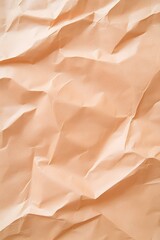 Crinkled, pale peach-colored paper texture; soft, light folds and creases