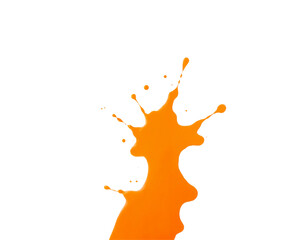 Abstract orange paint splatter vector PNG