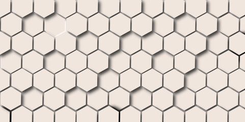 Seamless hexagonal metal grid pattern with honeycomb texture
